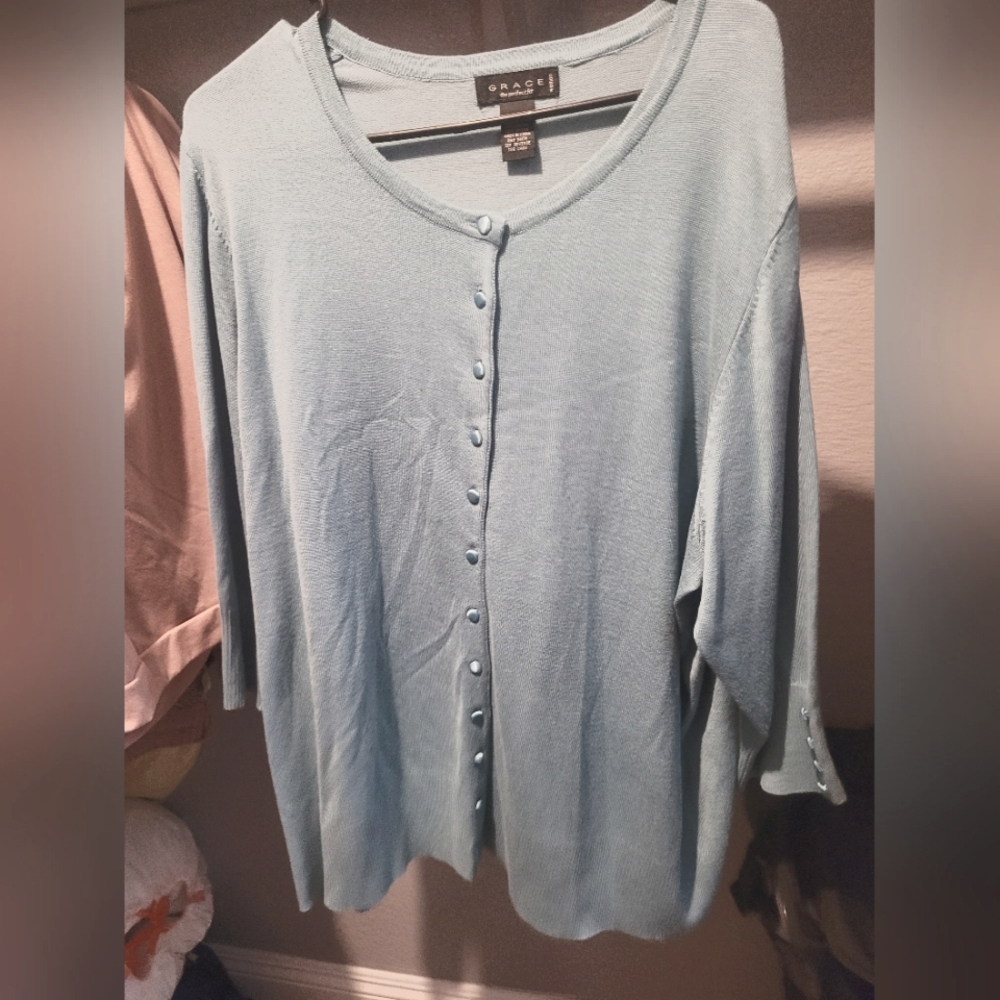 Brand New and Unused - Light Blue Long Sleeve Plus Size 2X Shirt